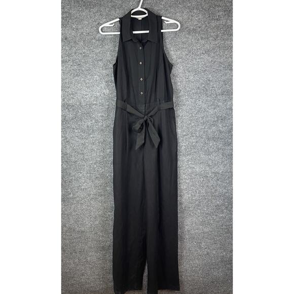 LOFT Pants - LOFT Women’s Size 8p Linen/Viscose Blend‎ Halter Jumpsuit Workwear Vacation